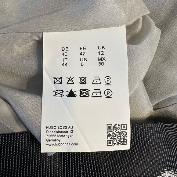 Boss Hugo Boss Vistripy Textured Stripe Neutral Pencil Skirt size US 8 - Picture 11 of 14